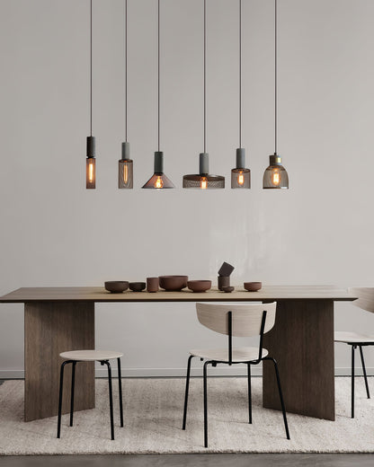 Beton Hanglamp Industrieel Cilinder Metaal Zwart Grijs E27