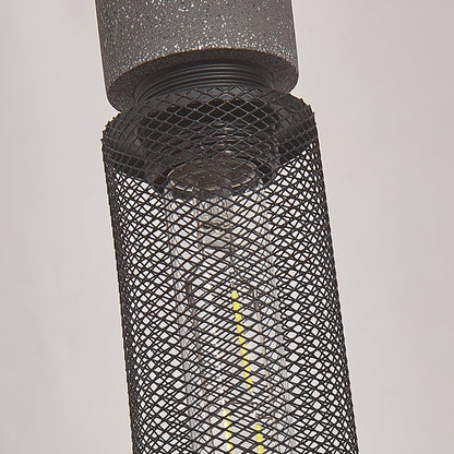 Beton Hanglamp Industrieel Cilinder Metaal Zwart Grijs E27