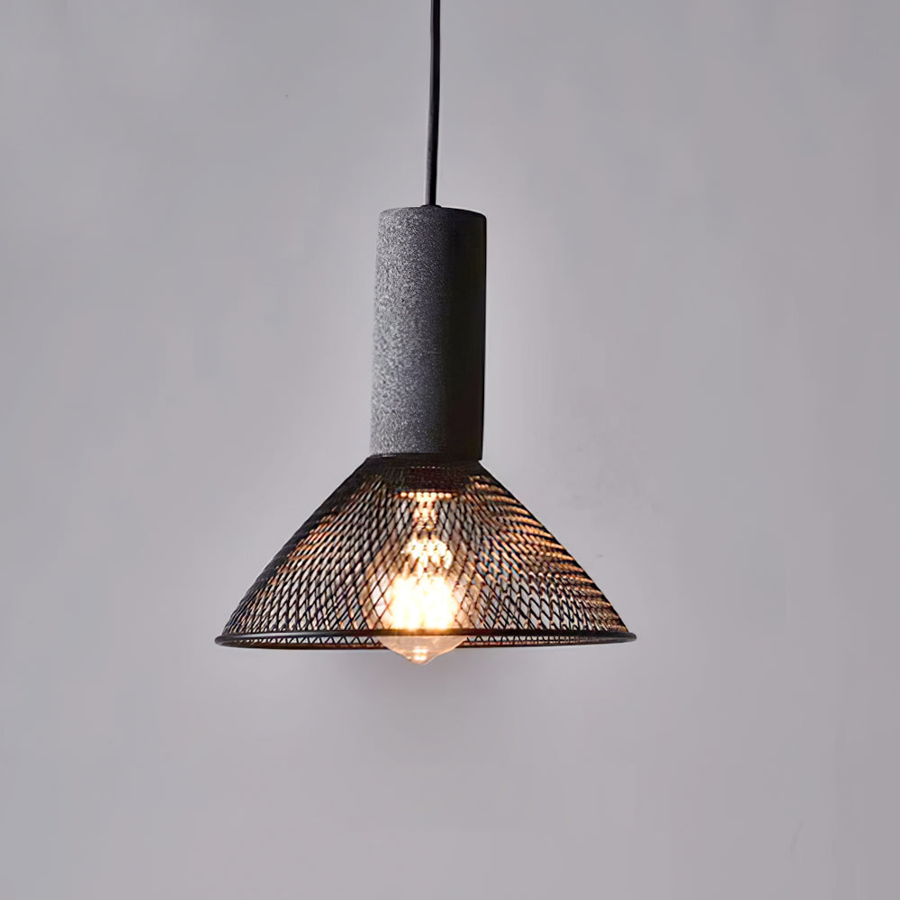 Beton Hanglamp Industrieel Cilinder Metaal Zwart Grijs E27