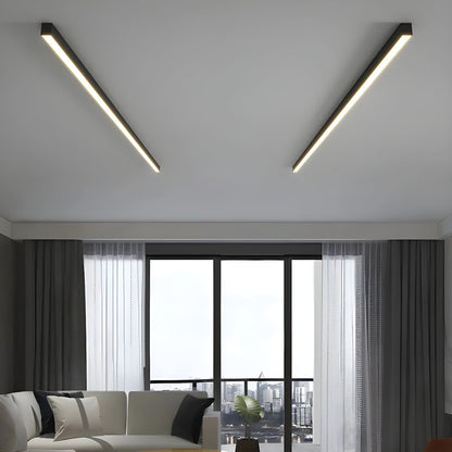 LED Plafondlamp Smal Modern Aluminium Zwart Wit 60-120cm