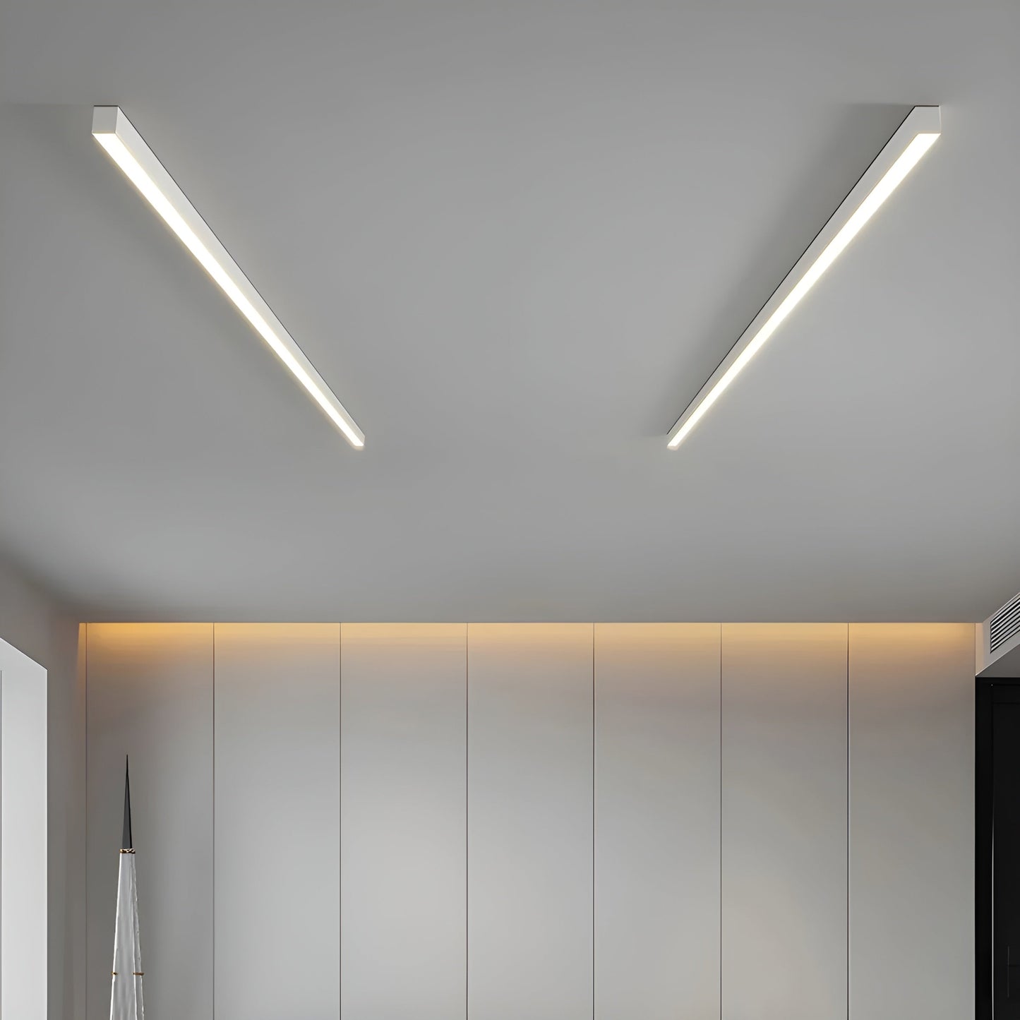 LED Plafondlamp Smal Modern Aluminium Zwart Wit 60-120cm