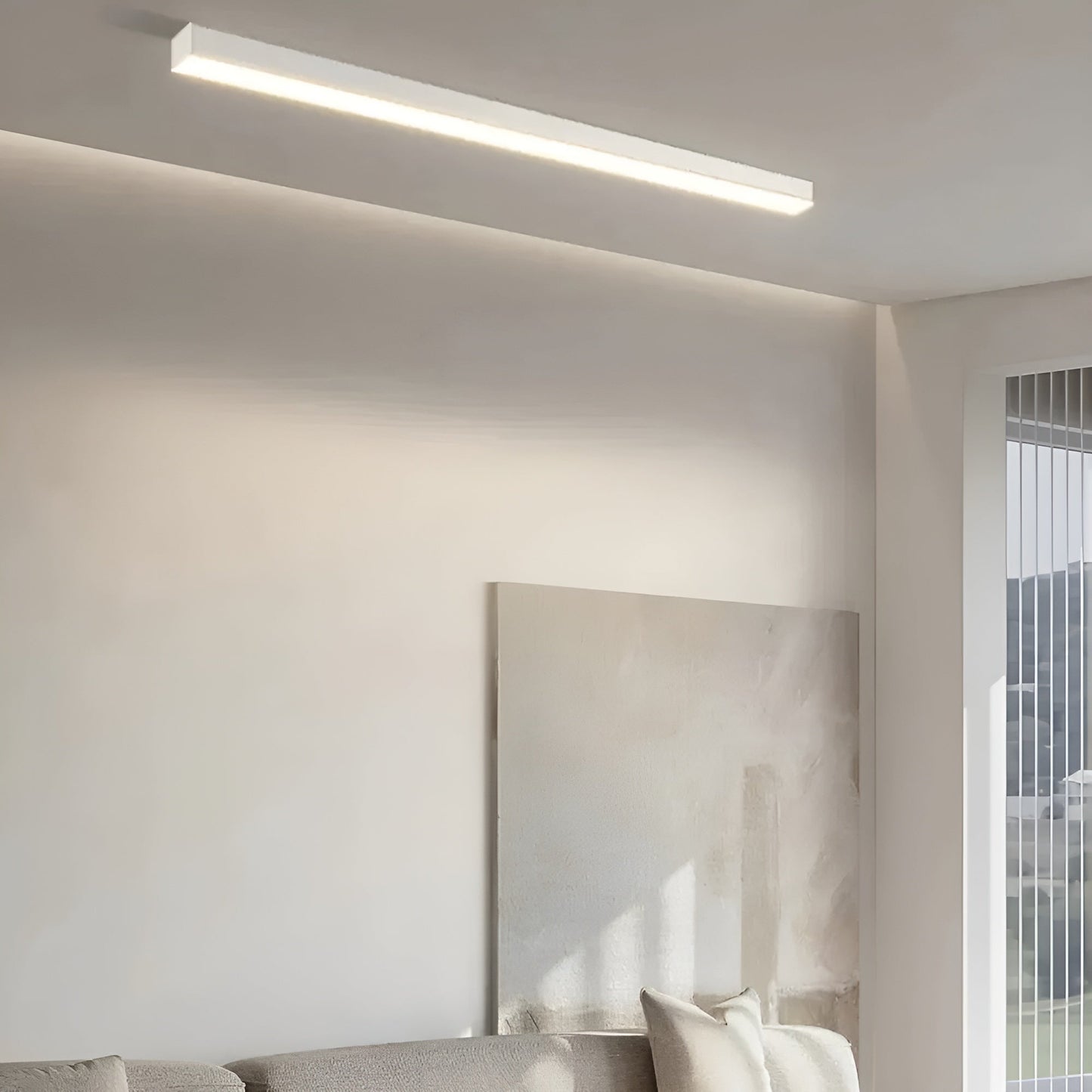 LED Plafondlamp Smal Modern Aluminium Zwart Wit 60-120cm
