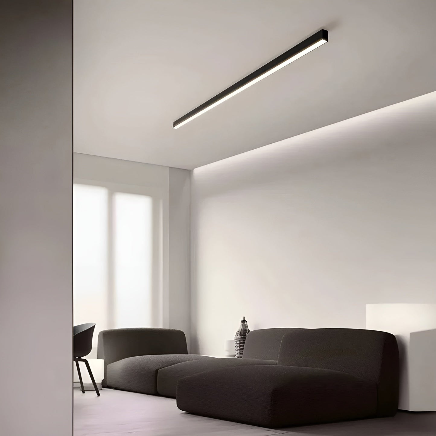 LED Plafondlamp Smal Modern Aluminium Zwart Wit 60-120cm