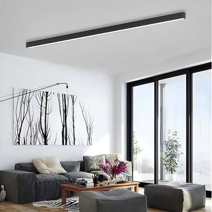 LED Plafondlamp Smal Modern Aluminium Zwart Wit 60-120cm