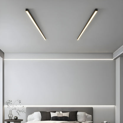 LED Plafondlamp Smal Modern Aluminium Zwart Wit 60-120cm