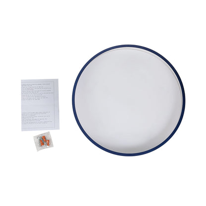 LED Plafondlamp Rond Blauw Messing 40cm 24W Dimbaar 5 Kleurtemperaturen Slaapkamer Keuken Woonkamer Entree Coastal Semi Flush Mount