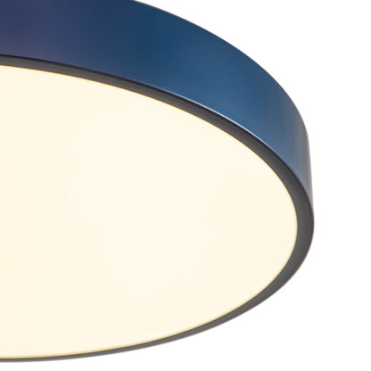 LED Plafondlamp Rond Blauw Messing 40cm 24W Dimbaar 5 Kleurtemperaturen Slaapkamer Keuken Woonkamer Entree Coastal Semi Flush Mount