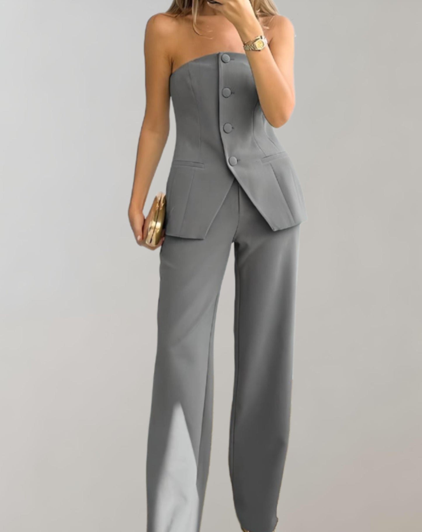 Vrouwen Feestjurk Broek Set Elegante Avondcollectie