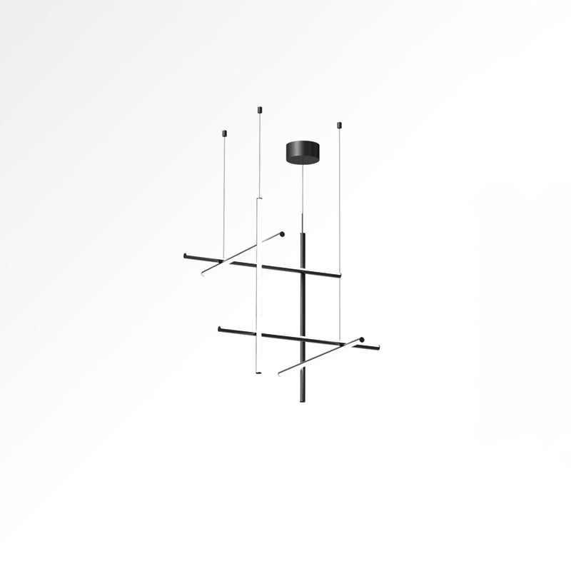 Gridline Kroonluchter LED Aluminium Goud Zwart Woonkamer Eetkamer 3000K 4000K 6000K Modulair Lijnarmatuur Plafondlamp