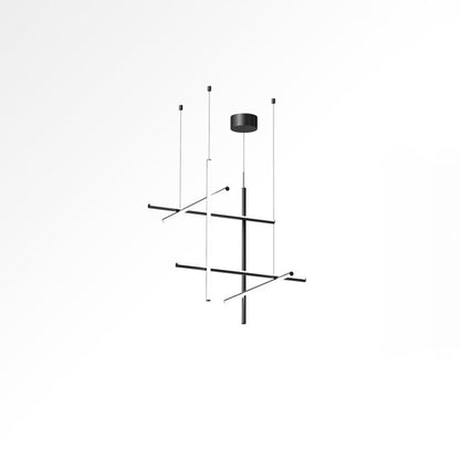 Gridline Kroonluchter LED Aluminium Goud Zwart Woonkamer Eetkamer 3000K 4000K 6000K Modulair Lijnarmatuur Plafondlamp