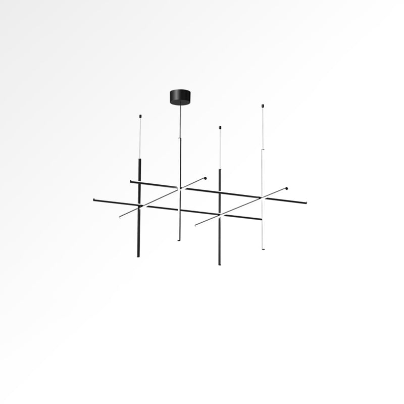 Gridline Kroonluchter LED Aluminium Goud Zwart Woonkamer Eetkamer 3000K 4000K 6000K Modulair Lijnarmatuur Plafondlamp