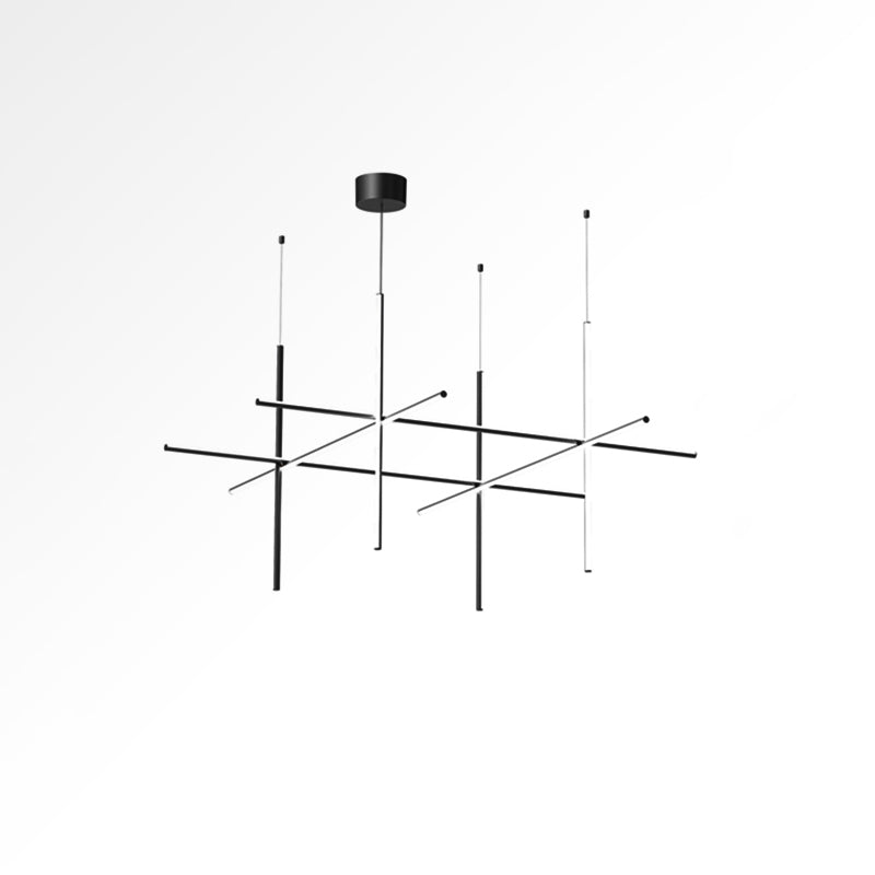 Gridline Kroonluchter LED Aluminium Goud Zwart Woonkamer Eetkamer 3000K 4000K 6000K Modulair Lijnarmatuur Plafondlamp