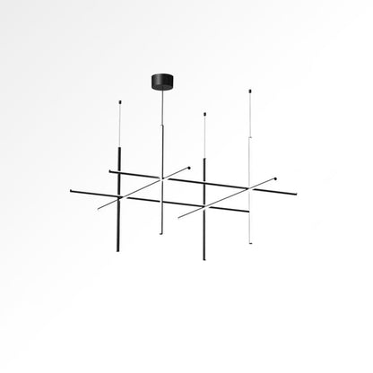 Gridline Kroonluchter LED Aluminium Goud Zwart Woonkamer Eetkamer 3000K 4000K 6000K Modulair Lijnarmatuur Plafondlamp