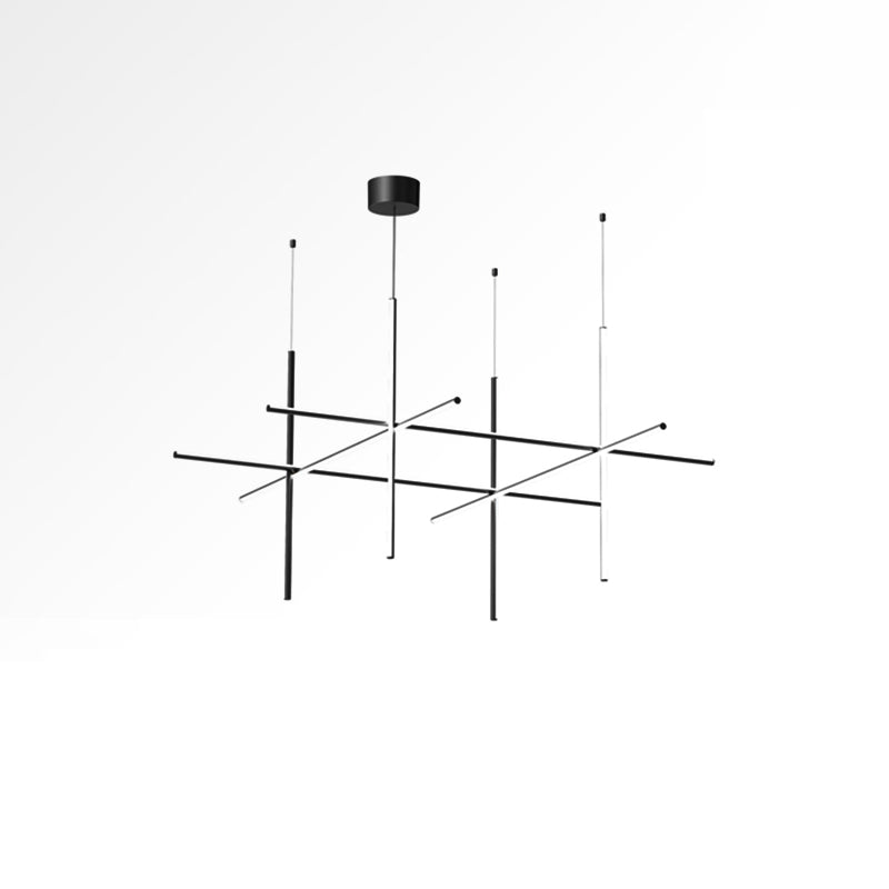 Gridline Kroonluchter LED Aluminium Goud Zwart Woonkamer Eetkamer 3000K 4000K 6000K Modulair Lijnarmatuur Plafondlamp