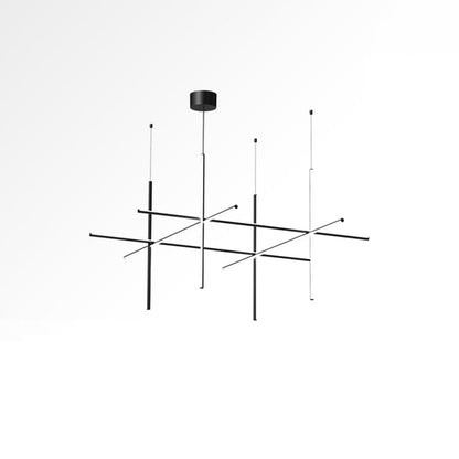 Gridline Kroonluchter LED Aluminium Goud Zwart Woonkamer Eetkamer 3000K 4000K 6000K Modulair Lijnarmatuur Plafondlamp
