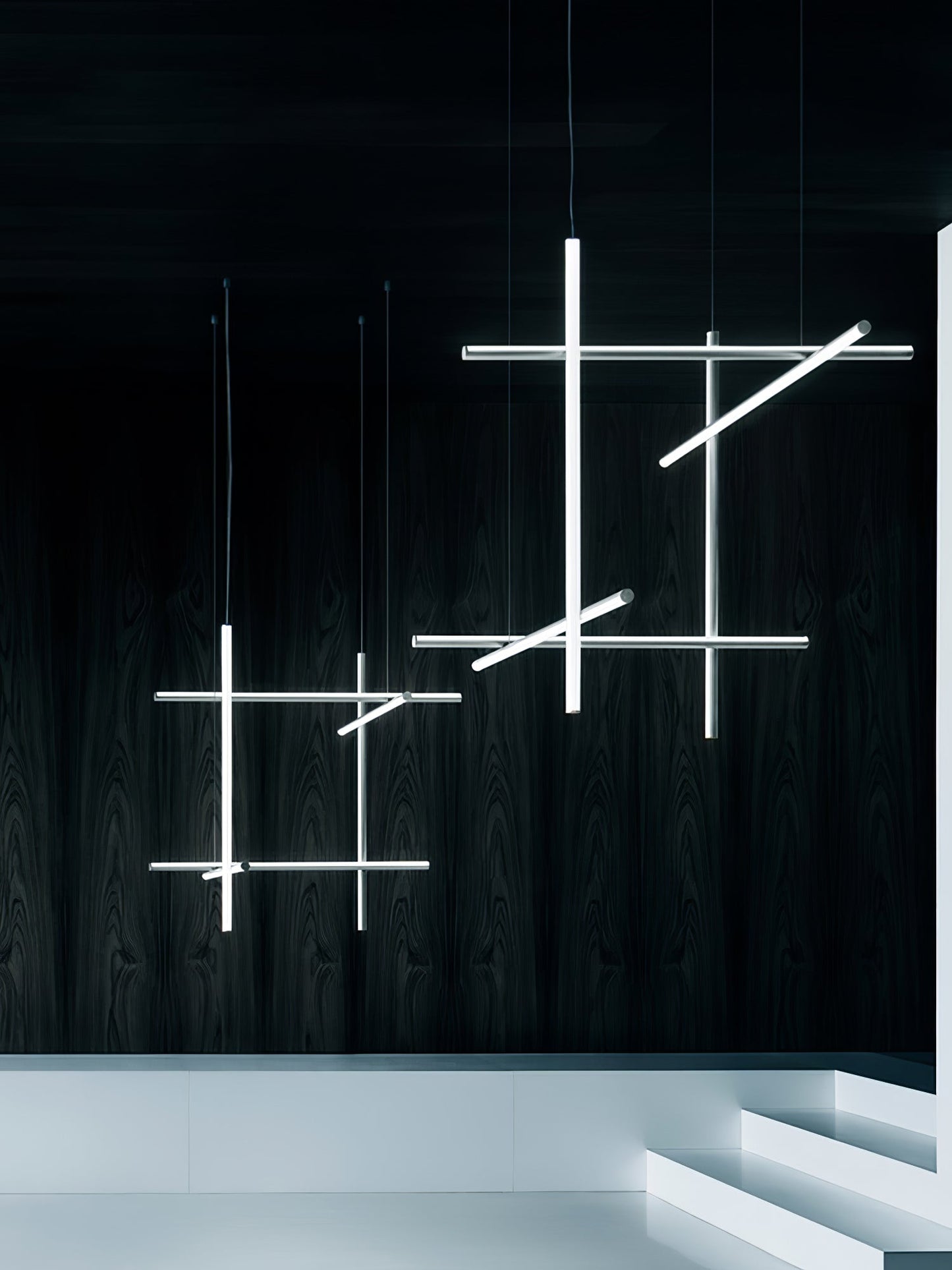 Gridline Kroonluchter LED Aluminium Goud Zwart Woonkamer Eetkamer 3000K 4000K 6000K Modulair Lijnarmatuur Plafondlamp