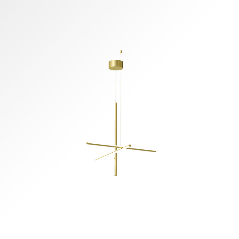 Gridline Kroonluchter LED Aluminium Goud Zwart Woonkamer Eetkamer 3000K 4000K 6000K Modulair Lijnarmatuur Plafondlamp