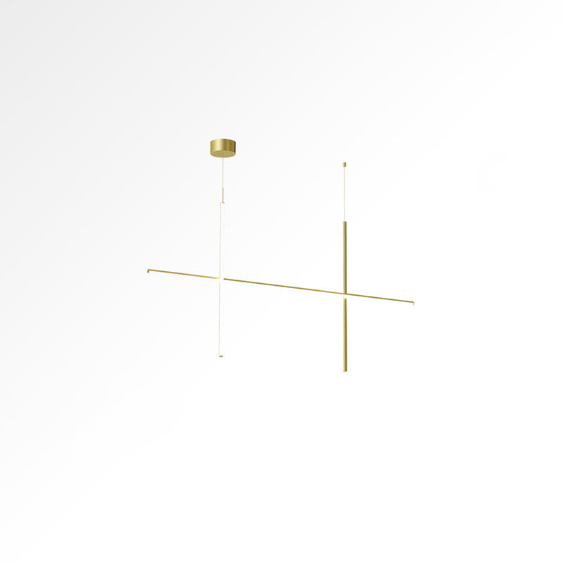 Gridline Kroonluchter LED Aluminium Goud Zwart Woonkamer Eetkamer 3000K 4000K 6000K Modulair Lijnarmatuur Plafondlamp