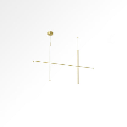 Gridline Kroonluchter LED Aluminium Goud Zwart Woonkamer Eetkamer 3000K 4000K 6000K Modulair Lijnarmatuur Plafondlamp