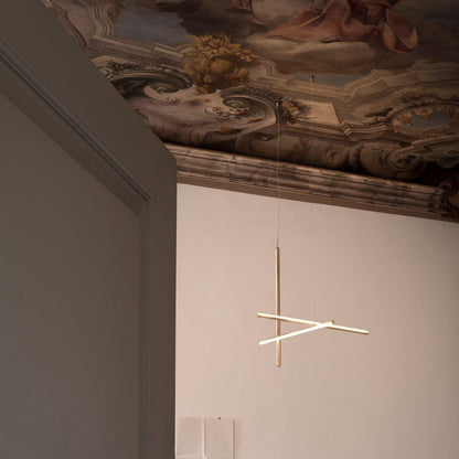 Gridline Kroonluchter LED Aluminium Goud Zwart Woonkamer Eetkamer 3000K 4000K 6000K Modulair Lijnarmatuur Plafondlamp