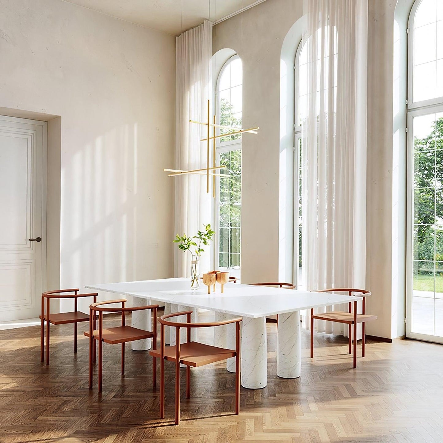 Gridline Kroonluchter LED Aluminium Goud Zwart Woonkamer Eetkamer 3000K 4000K 6000K Modulair Lijnarmatuur Plafondlamp