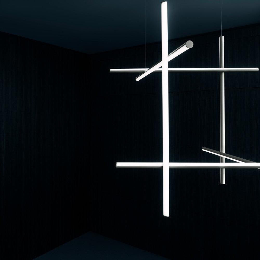 Gridline Kroonluchter LED Aluminium Goud Zwart Woonkamer Eetkamer 3000K 4000K 6000K Modulair Lijnarmatuur Plafondlamp
