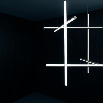 Gridline Kroonluchter LED Aluminium Goud Zwart Woonkamer Eetkamer 3000K 4000K 6000K Modulair Lijnarmatuur Plafondlamp