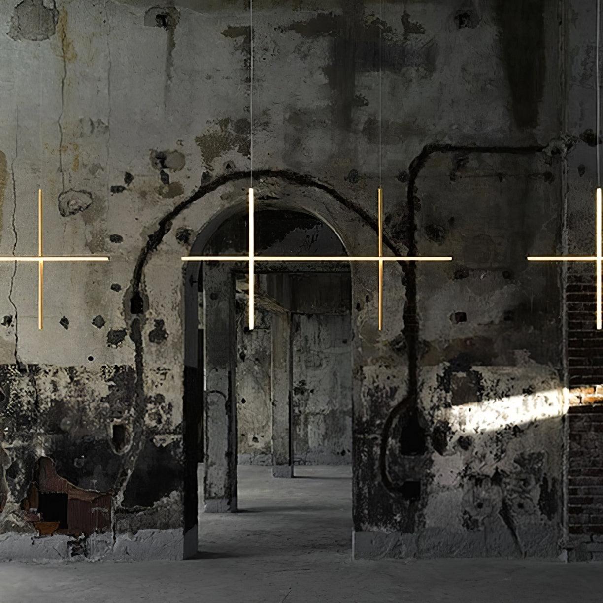 Gridline Kroonluchter LED Aluminium Goud Zwart Woonkamer Eetkamer 3000K 4000K 6000K Modulair Lijnarmatuur Plafondlamp