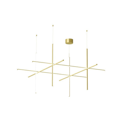Gridline Kroonluchter LED Aluminium Goud Zwart Woonkamer Eetkamer 3000K 4000K 6000K Modulair Lijnarmatuur Plafondlamp