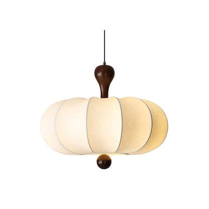 Hanglamp Stof Walnoothout Wit Eettafel Woonkamer Japandi Hanglamp Stoffen Lampionlamp Hal