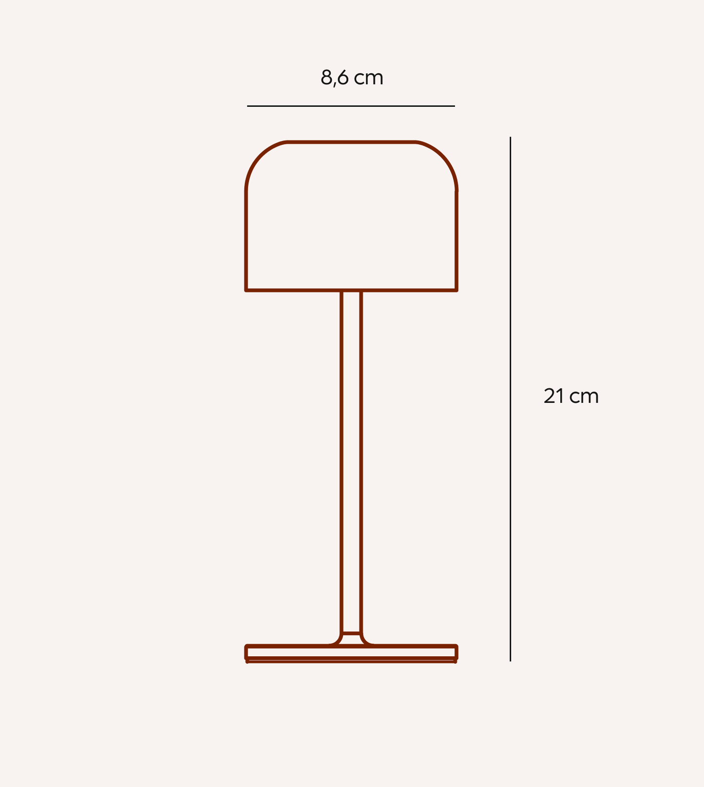 Draadloze Tafellamp LED Oplaadbaar Touch Dimbaar IP54 21cm Chroom
