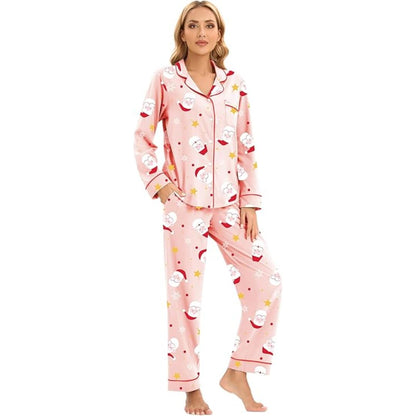 Cora Dames Pyjama | Zachte Katoen, Feestelijk Ontwerp 1