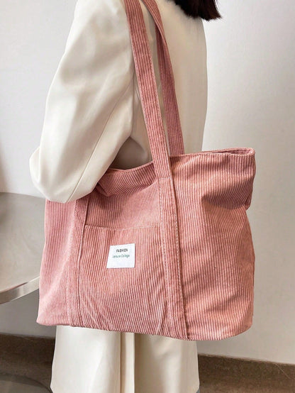 Cora | Grote Tote Tas voor Vrouwen - Zachte Corduroy, Ruim Ontwerp 11