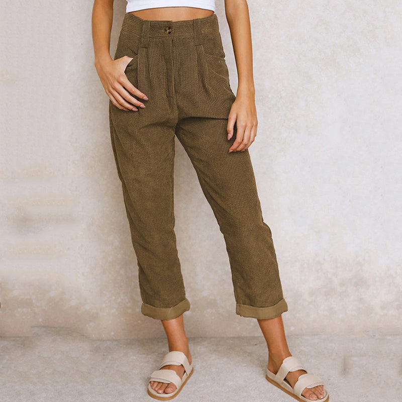 Hoge Broek Cordelia Comfortabele Stijl