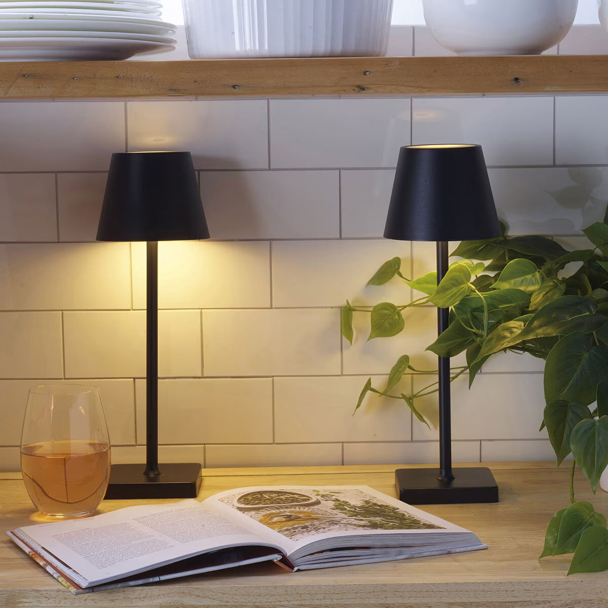 Oplaadbare LED Tafellamp Draadloos met Ingebouwde Batterij – Dimbaar Aanraakbediening 3000K-6000K 550 lm