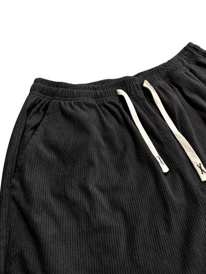 Corduroy broek met losse pasvorm en rechte pijpen