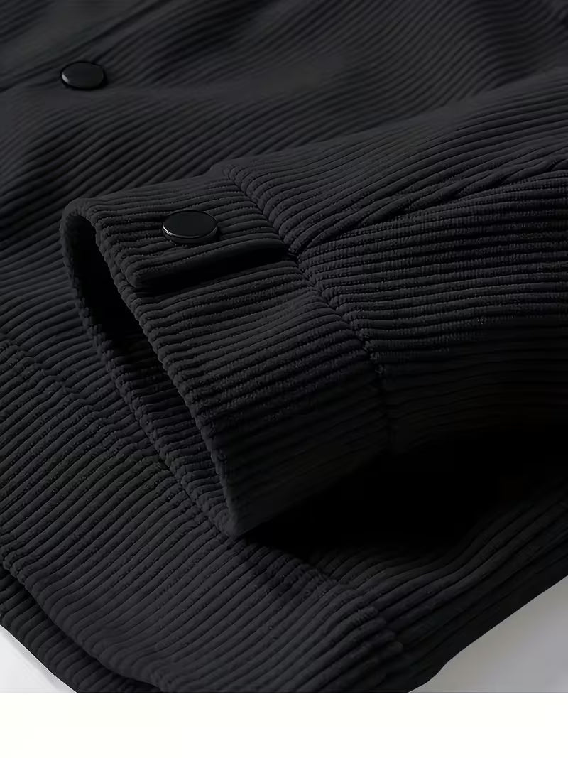 Corduroy jas met twee borstzakken en klassieke kraag