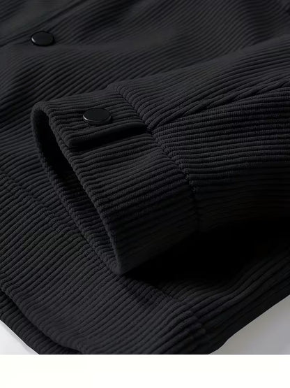 Corduroy jas met twee borstzakken en klassieke kraag