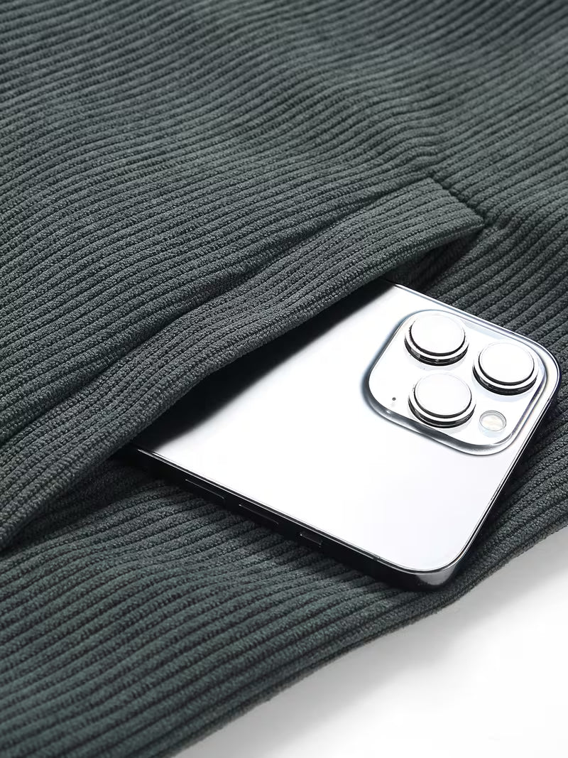 Corduroy jas met twee borstzakken en klassieke kraag
