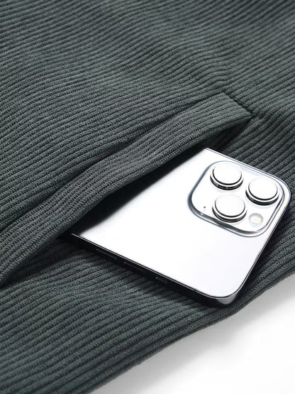 Corduroy jas met twee borstzakken en klassieke kraag