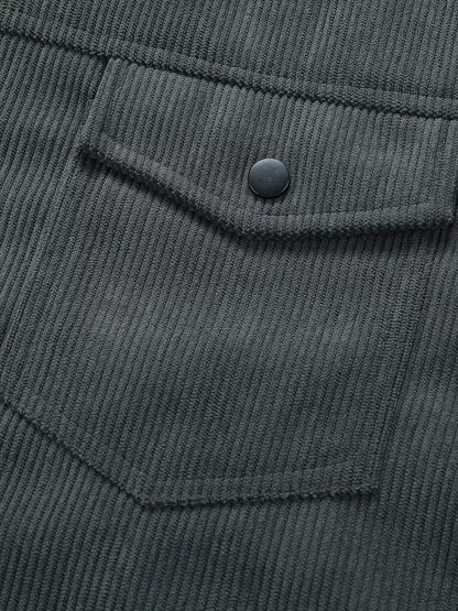 Corduroy jas met twee borstzakken en klassieke kraag