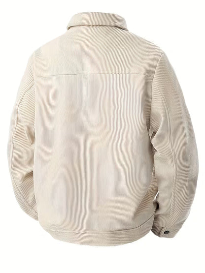 Corduroy jas met twee borstzakken en klassieke kraag