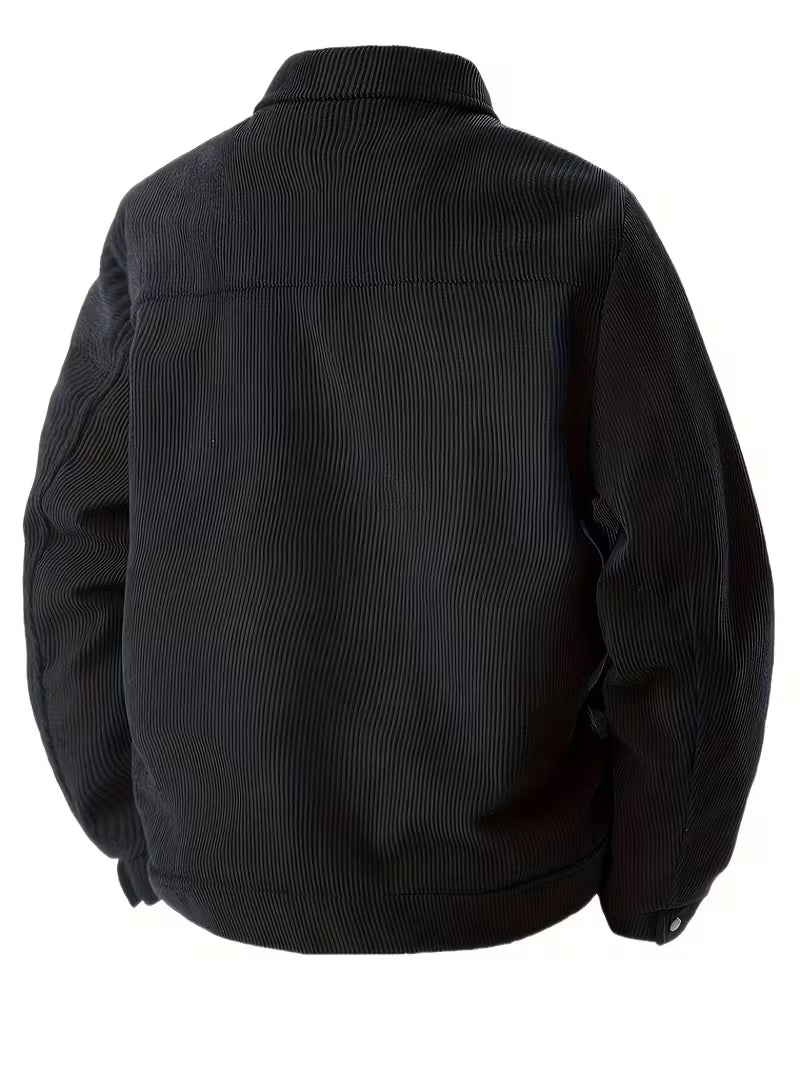 Corduroy jas met twee borstzakken en klassieke kraag