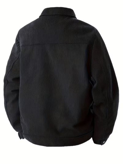 Corduroy jas met twee borstzakken en klassieke kraag
