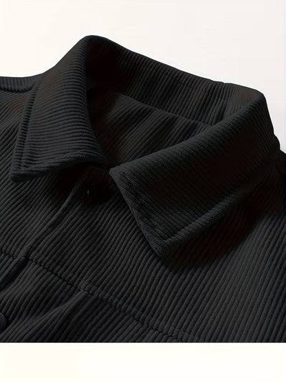 Corduroy jas met twee borstzakken en klassieke kraag