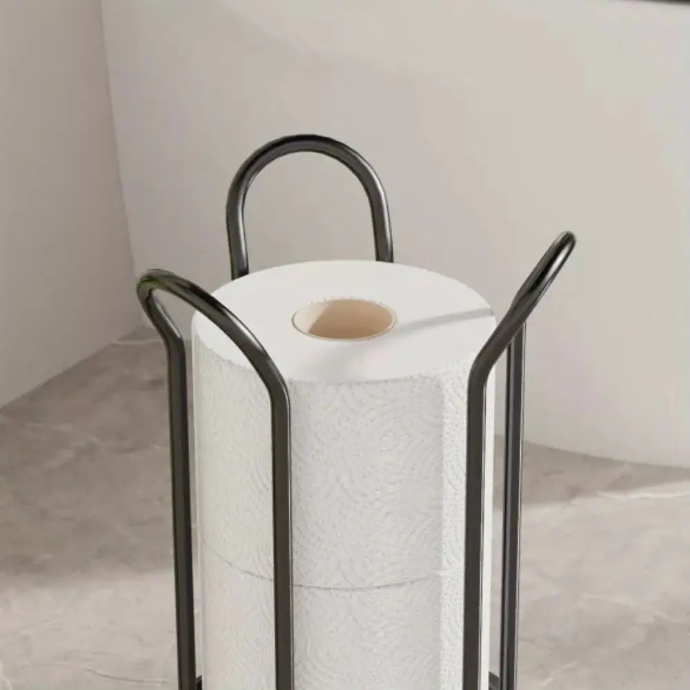 Staande Toiletrolhouder met Chroomafwerking voor Badkameropslag