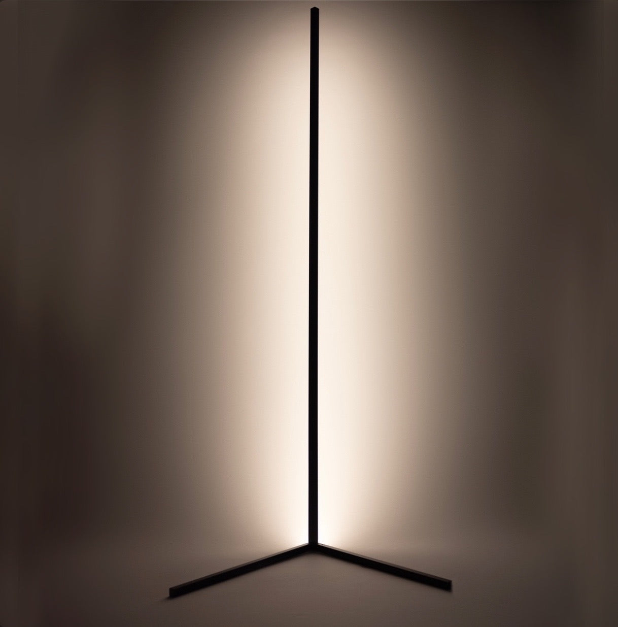 Moderne Hoek Vloerlamp Met Geïntegreerde LED Verlichting En Slim Ruimtebesparend Design