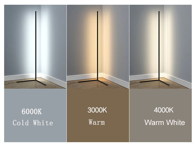 Moderne Hoek Vloerlamp Met Geïntegreerde LED Verlichting En Slim Ruimtebesparend Design