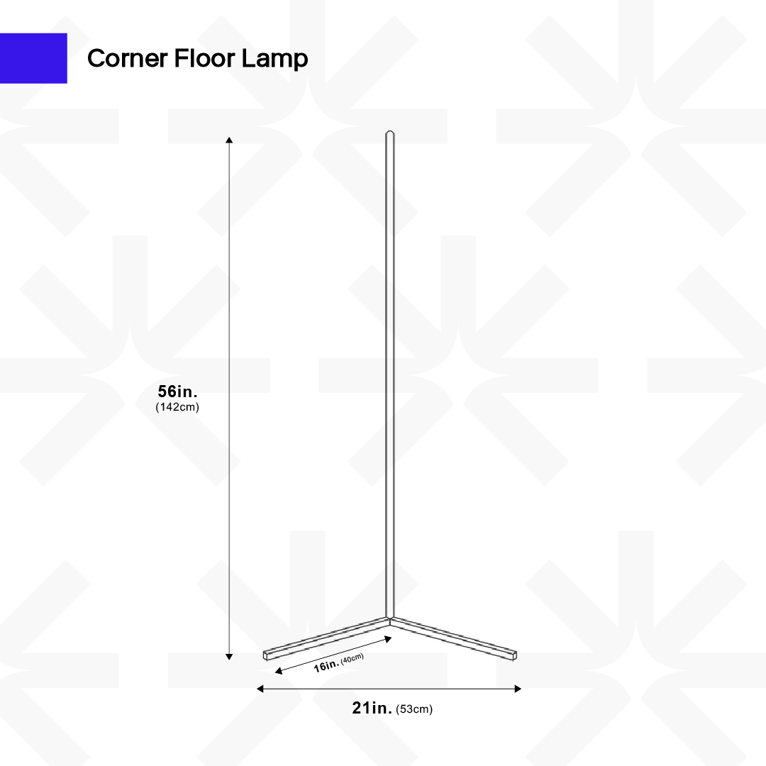 Moderne Hoek Vloerlamp Met Geïntegreerde LED Verlichting En Slim Ruimtebesparend Design