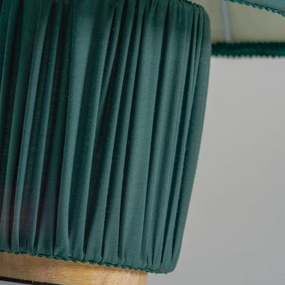 Retro Tafellamp met Geplooide Stoffen Kap – Warm Zacht Licht – Scandinavisch Minimalistisch Design voor Slaapkamer Woonkamer